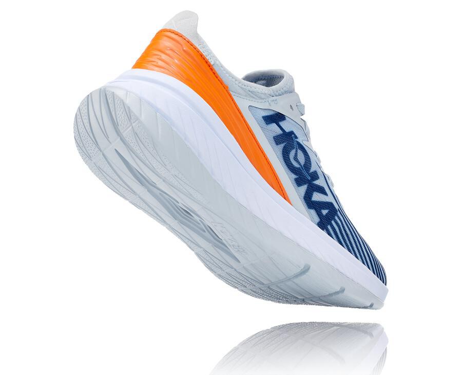 Tenis Hoka One One Feminino Branco/Azuis - Carbon X-Spe - 925-QUZMNK